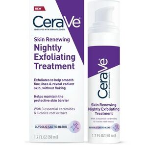 CeraVe Skin Renewing Exfoliant‎ - White and Purple